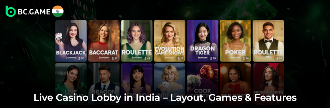 BC Game Live Lobby India – Navigation & Layout Guide